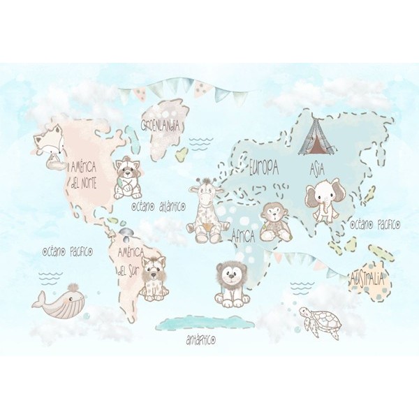 Mural Mapa Infantil Personalitzable Ternura VCMT-015