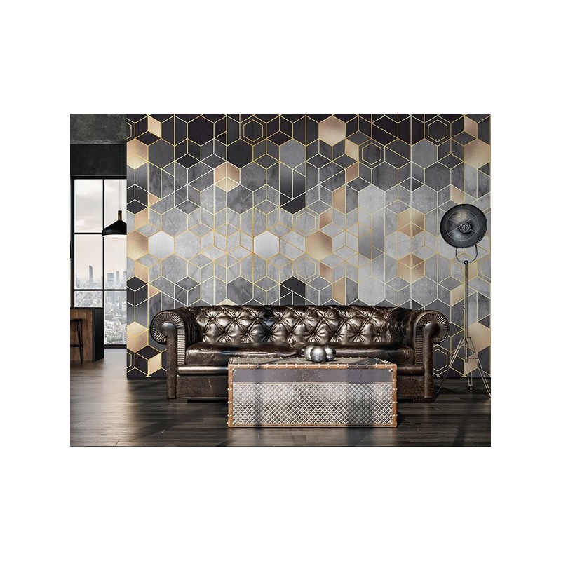 mural paper pintat modern geometric