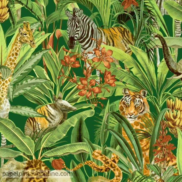 Papel de parede por metros Serengeti Green ML91310