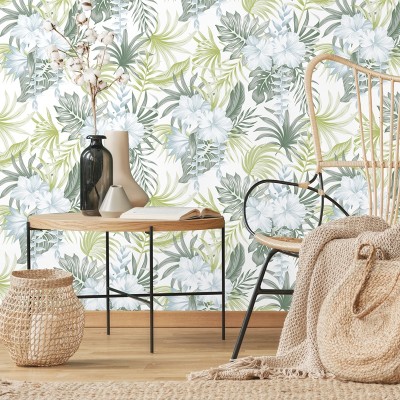 Dormitorios con papel pintado en todos los estilos: 15 propuestas florales,  geométricas, abstractas y ¡tropicales!