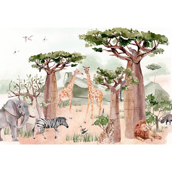 Mural Infantil Safari Animals ANIM556