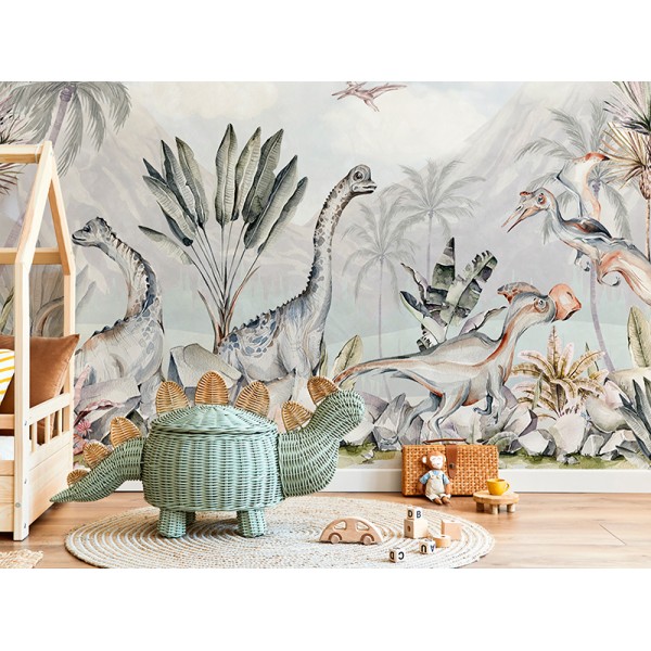 Mural papel pintado infantil DINOS