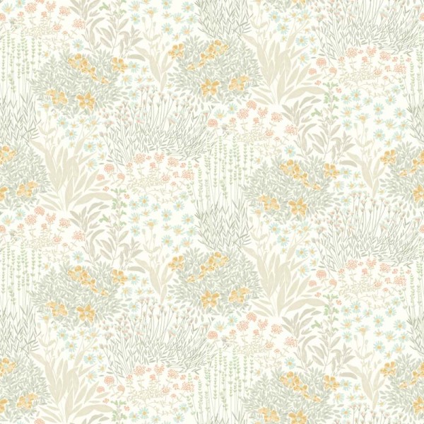 Papel de parede infantil com floresta floral cor verde