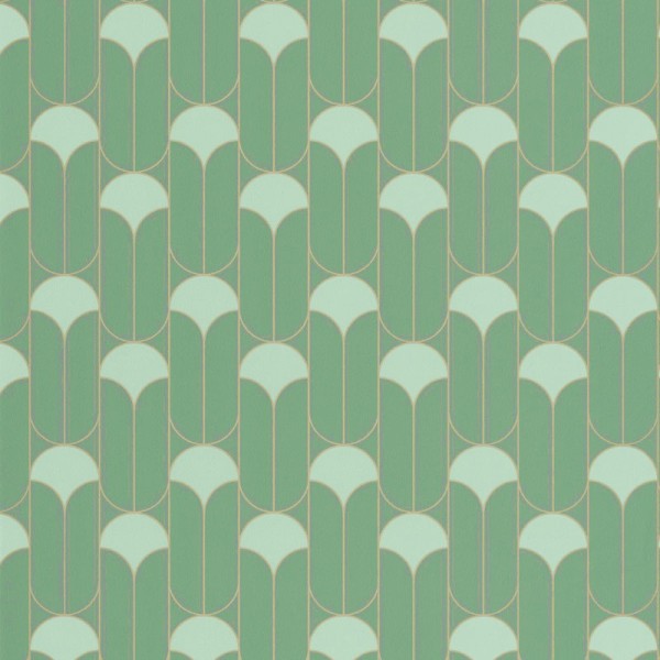 papel de parede geometrico retro cor verde