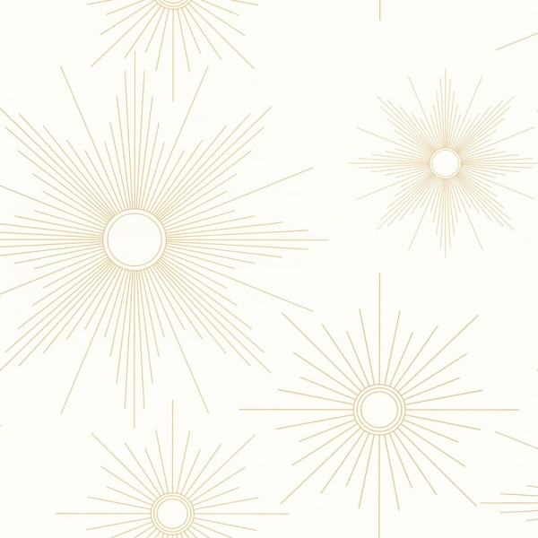 papel de parede sol dourado com fundo branco