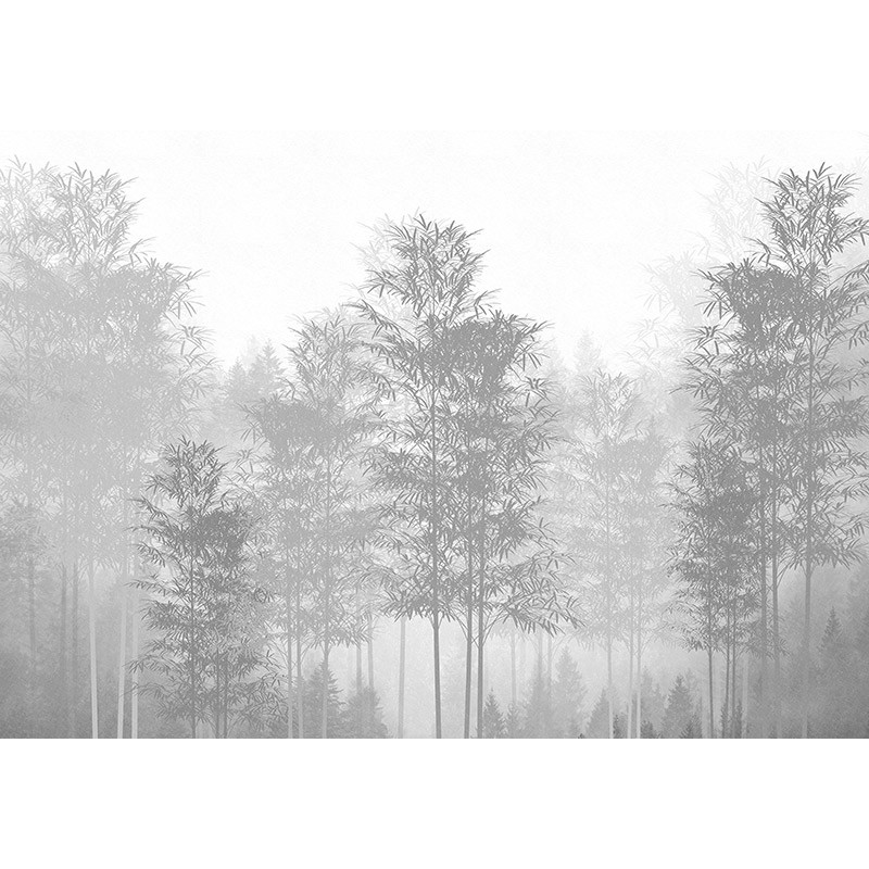 Papel pintado vinilo naturaleza Bosque gris