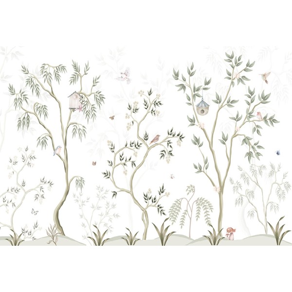 Mural Infantil Chinoiserie Ocells ANIM591