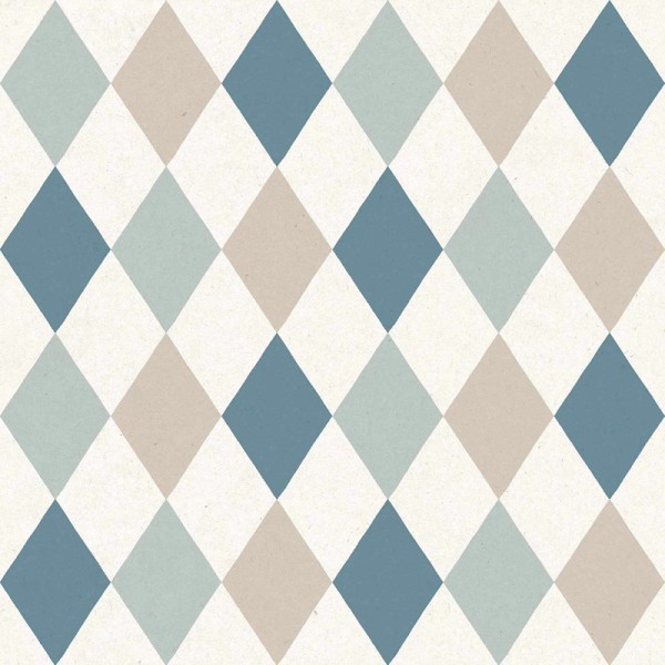 Paper pintat infantil ROMBES BLAU I BEIGE