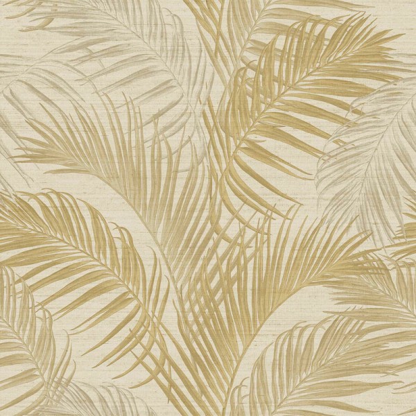 Papel pintado HOJAS PALMERA DORADO 33312