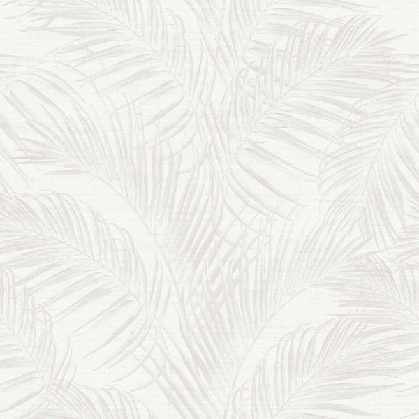 Papel pintado HOJAS PALMERA BLANCO PERLA 33310