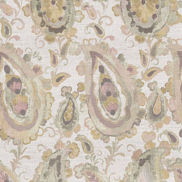 Papel de parede GOTAS PAISLEY VINTAGE ROSA 39014