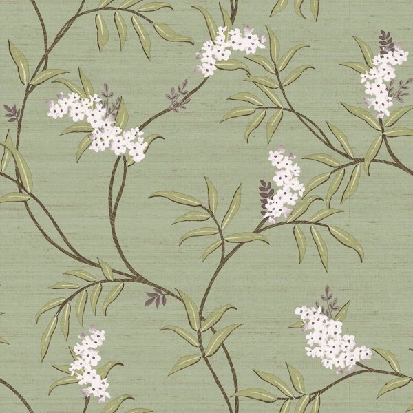 Papel de parede FLORAL JAPONÊS VERDE 33305