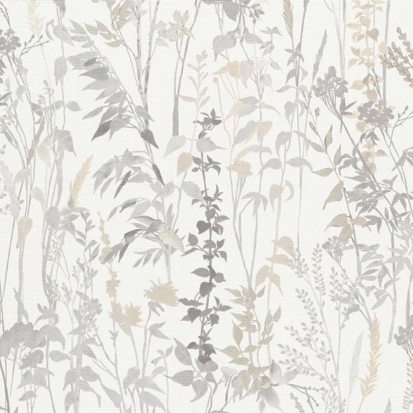 Paper pintat PLANTES I  VEGETACIÓ BEIGE I GRIS 10258-14