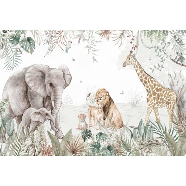 Mural Infantil Selva Familiar ANIM678