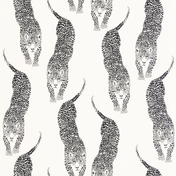 Papel de parede com LEOPARDOS BRANCO E PRETO WILD_10492_09_95