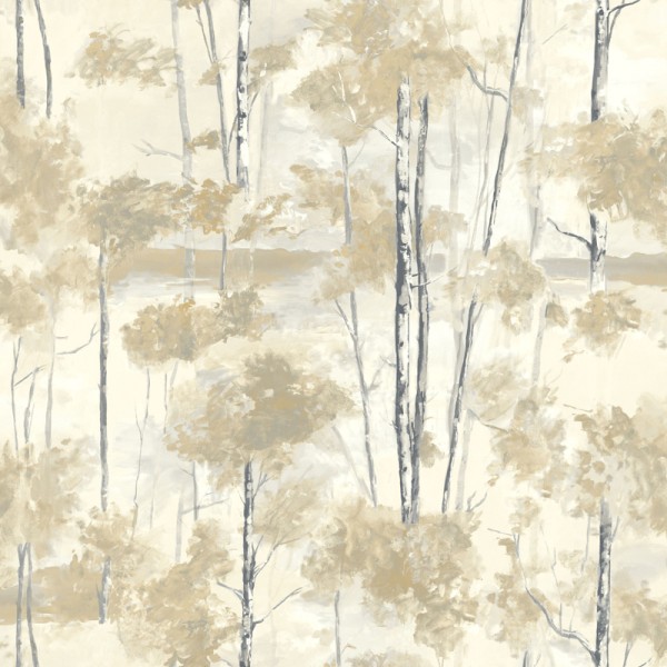 Papel pintado ÁRBOLES BOSQUE MARRÓN Y GRIS RIVI_8954_12_54