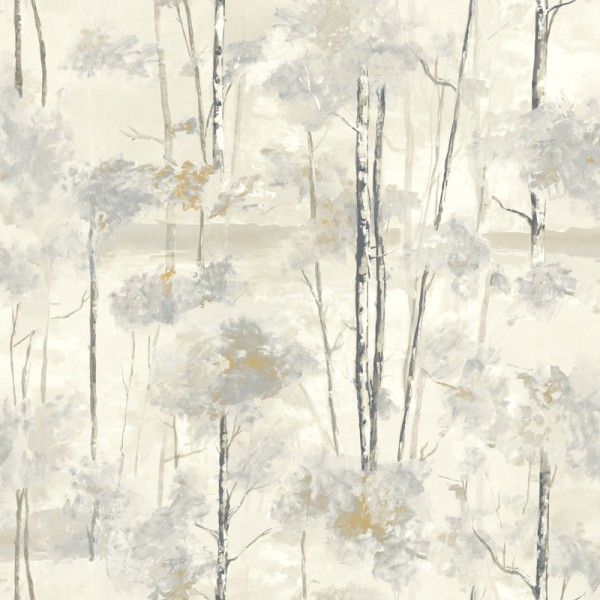 Papel pintado ÁRBOLES BOSQUE BEIGE Y GRIS RIVI_8954_92_55