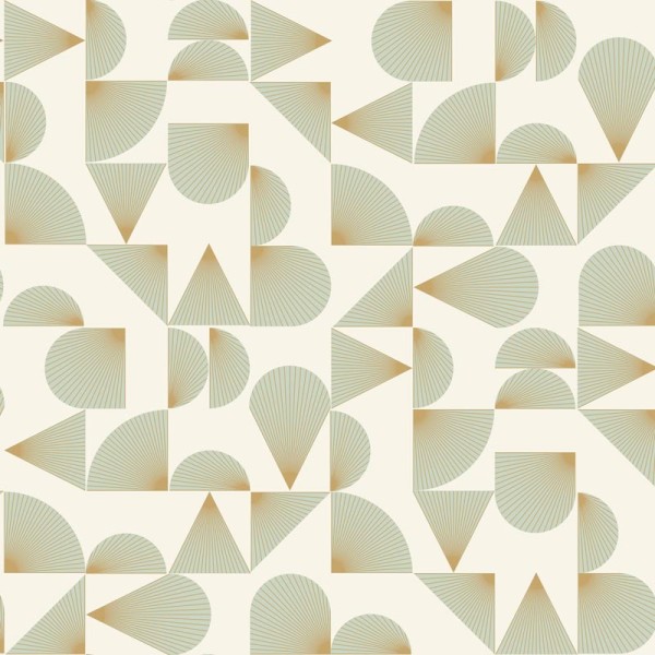 Paper pintat ART DECO LINIES DAURADES AMB VERD OTLS_10503_07_54