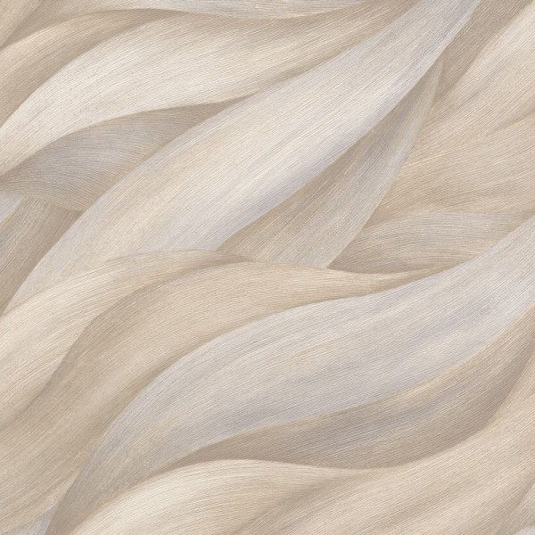 Papel de parede ONDAS MODERNAS BEGE E CINZA 10257-02