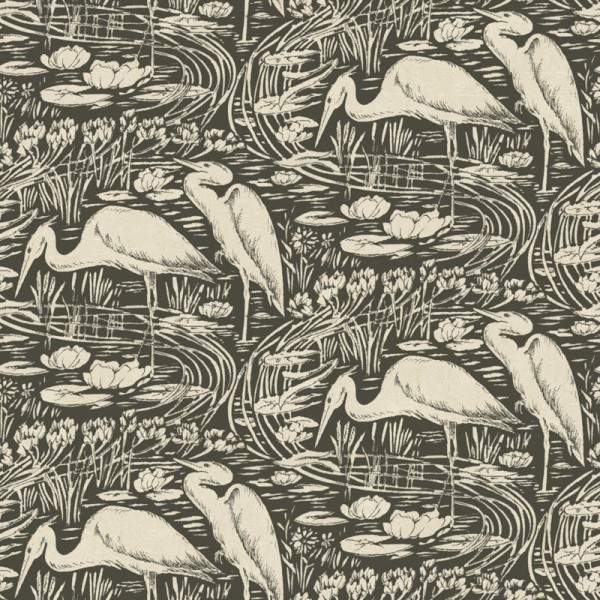 Papel de parede LAGO COM FLAMINGOS NEGRO BBLN_8973_92_70