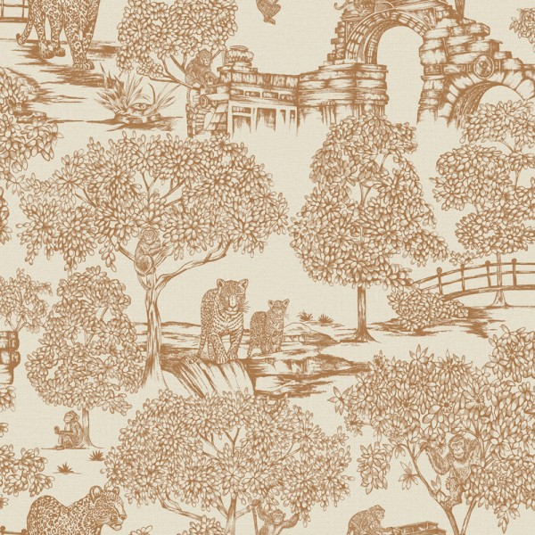 Papel pintado PAISAJE ORIENTAL TERRACOTA JE91814