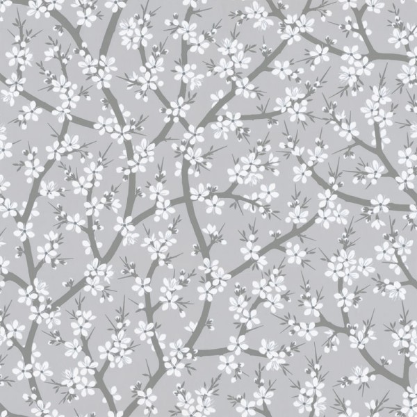 Papel de parede FLORES DE CEREJA CINZA 5309-2