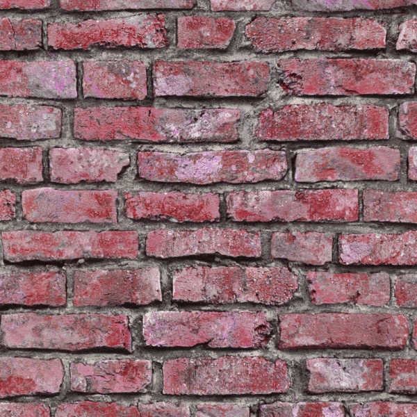 Papel de parede TIJOLO ROSA E VERMELHO