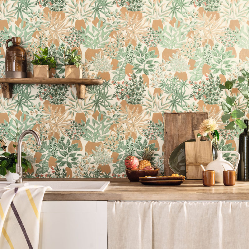 Papel pintado para la cocina: Cómo elegirlo y colocarlo. Elige entre papel  pintado vinílico, papel pintado tradicional y tejido no tejido. Puedes  ponerlo en la pared o directamente sobre los azulejos.